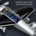 Solar Car Airplane Ornament Solid Aroma Diffuser Car Rotating Decoration Items - Image 4