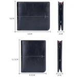 Baellerry Men Short Vintage Multi-Card Wallet Vertical Buckle Zip Wallet - Image 3