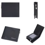 Baellerry Men Short Multi-Card Wallet Large Capacity Leather Zip Coin Purse - Image 3