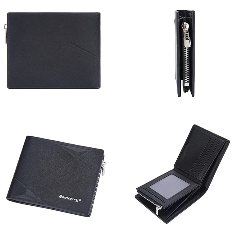 TBD06038595_B2.webp Baellerry Men Short Multi-Card Wallet Large Capacity Leather Zip Coin Purse - Image 3