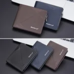 Baellerry Men Short Multi-Card Wallet Large Capacity Leather Zip Coin Purse - Image 9
