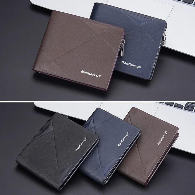 TBD06038595_B8.webp Baellerry Men Short Multi-Card Wallet Large Capacity Leather Zip Coin Purse - Image 9