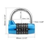 Medium 5-Digit Alphabet Wheel Combination Lock Closet Door Padlock - Image 3