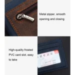 Baellerry Synthetic Leather Men Short Wallet Large Capacity Multi-Card Slot Zipper Wallet - Image 5