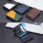 Baellerry RFID Anti-theft Aluminum Box Leather Wallet Side Push Contrasting Antimagnetic Card Holder - Image 12