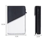 Baellerry RFID Anti-theft Aluminum Box Leather Wallet Side Push Contrasting Antimagnetic Card Holder - Image 3
