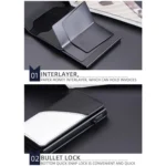Baellerry RFID Anti-theft Aluminum Box Leather Wallet Side Push Contrasting Antimagnetic Card Holder - Image 8