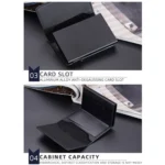 Baellerry RFID Anti-theft Aluminum Box Leather Wallet Side Push Contrasting Antimagnetic Card Holder - Image 9