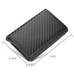 Baellerry RFID Anti-theft Plaid Leather Wallet Metal Aluminum Box Automatic Eject Type Card Holder - Image 3