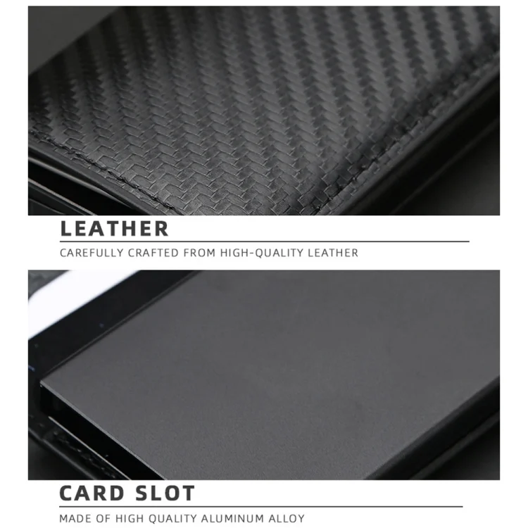 TBD06038615_B6.webp Baellerry RFID Anti-theft Plaid Leather Wallet Metal Aluminum Box Automatic Eject Type Card Holder - Image 7