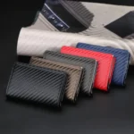 Baellerry RFID Anti-theft Plaid Leather Wallet Metal Aluminum Box Automatic Eject Type Card Holder - Image 9