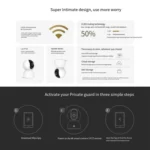 Original Xiaomi Mijia Smart Camera 3 PTZ Version 3K AI Detection Baby Monitor 5MP 360 Degree View Webcam Day & Night Work Infrared Night Vision, With US Plug Adapter - Image 16