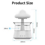 CH06 300ml Rain Humidifier Mushroom Cloud Colorful Night Lamp Aromatherapy Machine - Image 2