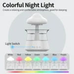 CH06 300ml Rain Humidifier Mushroom Cloud Colorful Night Lamp Aromatherapy Machine - Image 6
