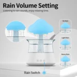 CH06 300ml Rain Humidifier Mushroom Cloud Colorful Night Lamp Aromatherapy Machine - Image 7