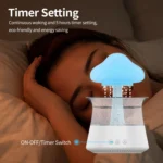 CH06 300ml Rain Humidifier Mushroom Cloud Colorful Night Lamp Aromatherapy Machine - Image 9