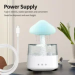 CH08 450ml Rain Humidifier Mushroom Cloud Colorful Night Lamp Aromatherapy Machine - Image 5