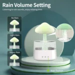 CH08 450ml Rain Humidifier Mushroom Cloud Colorful Night Lamp Aromatherapy Machine - Image 7