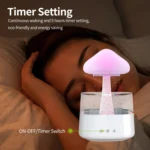 CH08 450ml Rain Humidifier Mushroom Cloud Colorful Night Lamp Aromatherapy Machine - Image 9