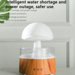 500ml Rain Humidifier Mushroom Cloud Colorful Night Lamp Aromatherapy Machine With Remote Control - Image 2
