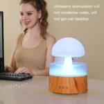 500ml Rain Humidifier Mushroom Cloud Colorful Night Lamp Aromatherapy Machine With Remote Control - Image 8