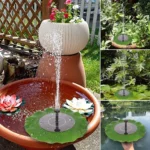 Lotus Leaf Solar Fountain Outdoor Garden Floating Landscaping - Image 6