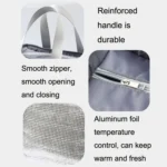 Portable Insulation Bag Waterproof Small Meal Bag Aluminum Foil Thickened Lunch Bag - Image 4