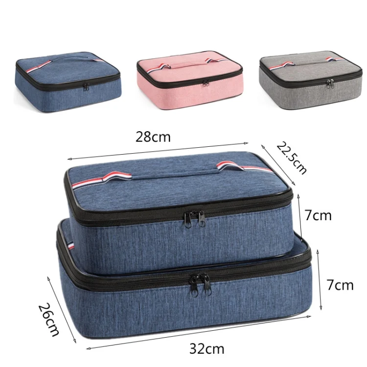 TBD06038853_B1.webp 2pcs Small Waterproof Portable Lunch Bag Outdoor Picnic Lunch Box Insulation Bag - Image 2