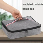 2pcs Small Waterproof Portable Lunch Bag Outdoor Picnic Lunch Box Insulation Bag - Image 5