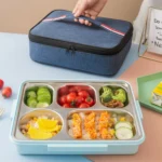 2pcs Small Waterproof Portable Lunch Bag Outdoor Picnic Lunch Box Insulation Bag - Image 6
