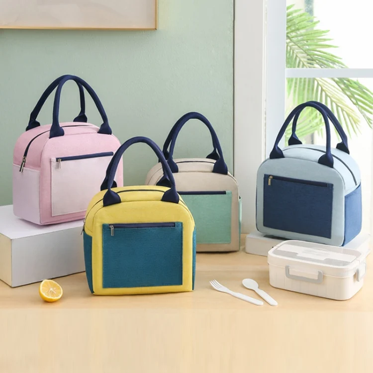 TBD06038855_B1.webp Match Color Cationic Lunch Box Handbag Aluminum Foil Thickened Waterproof Lunch Bag - Image 2