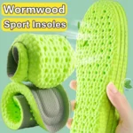 Wormwood Deodorant Running Insoles Memory Foam Breathable Orthopedic Shoes Pad - Image 2