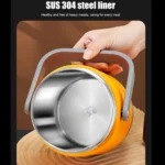 2.0L 304 Food Grade Insulated Lunch Box Electric Thermostat Lunch Bucket, CN Plug - Image 3