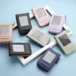 DEABOLAR Large-capacity Multi-slot Short Organ Card Holder PU Leather ID Cover Zipper Coin Purse - Image 2