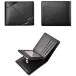 DEABOLAR Men Short PU Leather Tri-fold Horizontal Wallet Large-capacity Multi-card Wallet - Image 9