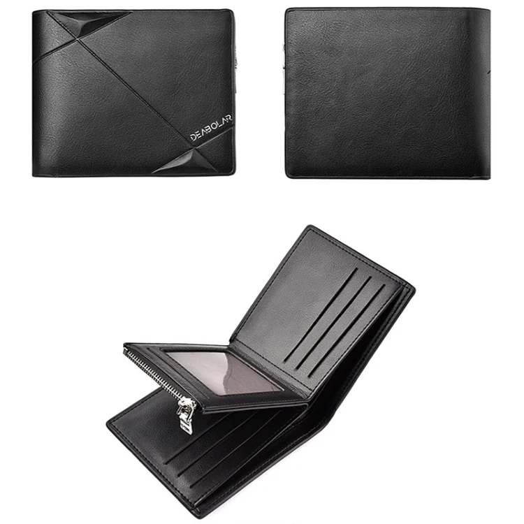 TBD0603889901A_1.webp DEABOLAR Men Short PU Leather Tri-fold Horizontal Wallet Large-capacity Multi-card Wallet - Image 9