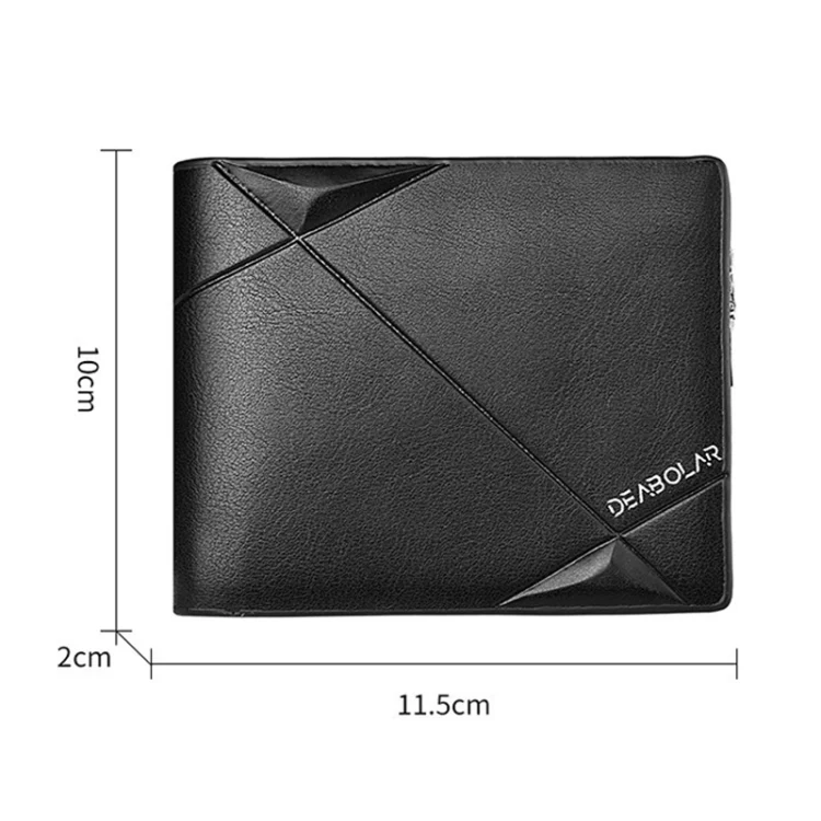 TBD06038899_B2.webp DEABOLAR Men Short PU Leather Tri-fold Horizontal Wallet Large-capacity Multi-card Wallet - Image 3