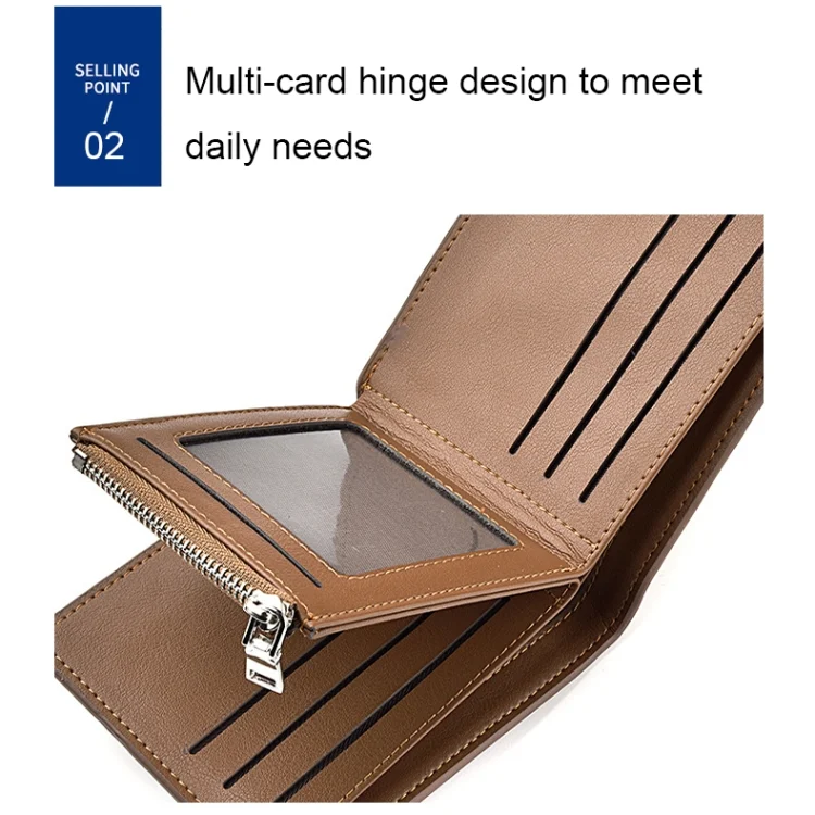 TBD06038899_B4.webp DEABOLAR Men Short PU Leather Tri-fold Horizontal Wallet Large-capacity Multi-card Wallet - Image 5