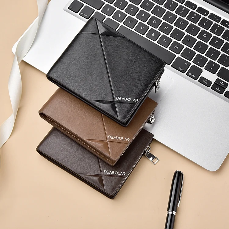 TBD06038899_B7.webp DEABOLAR Men Short PU Leather Tri-fold Horizontal Wallet Large-capacity Multi-card Wallet - Image 8