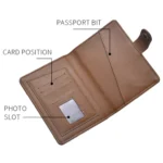 Dibaoleiou Buckle PU Leather ID Card Storage Bag Multifunctional Passport Case - Image 4