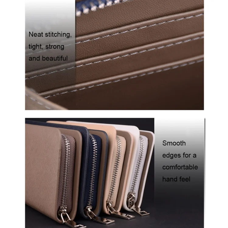 TBD06038911_B5.webp DEABOLAR Long Saffiano Leather Wallet Large Capacity Multi-compartment Zip Clutch - Image 6