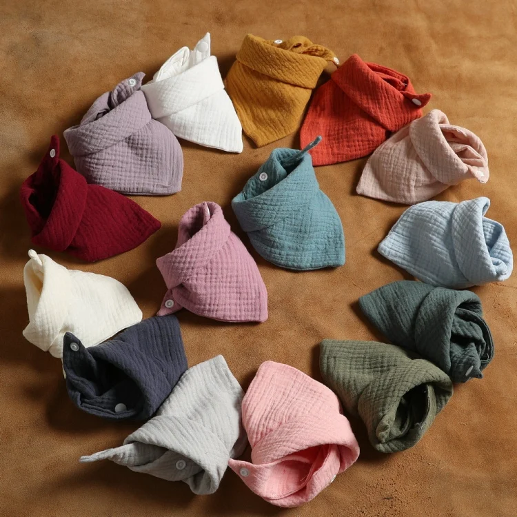 TBD06038968_B1.webp Baby Cotton Gauze Drool Towel + Bow Hairband Set Baby Bibs - Image 2