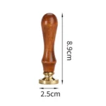 Christmas Series Fire Lacquer Seal Wood Grain Handle+Brass Seal Head - Image 6