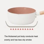 18cm Without Cover Boil Instant Noodles Non-Stick Pan Baby Food Supplement Pan Maifan Stone Small Milk Pot - Image 3