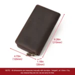 HUMERPAUL RFID Retro Zipper Multi -Card Leather Men Long Wallet Handbag - Image 3