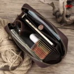 HUMERPAUL RFID Retro Zipper Multi -Card Leather Men Long Wallet Handbag - Image 7