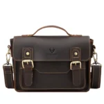 HUMERPAUL Leather Crossbody Bag Men Retro Shoulder Bag Commuter Men Small Square Bag