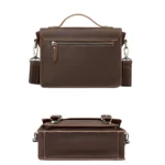 HUMERPAUL Leather Crossbody Bag Men Retro Shoulder Bag Commuter Men Small Square Bag - Image 3
