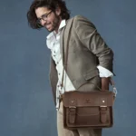 HUMERPAUL Leather Crossbody Bag Men Retro Shoulder Bag Commuter Men Small Square Bag - Image 7