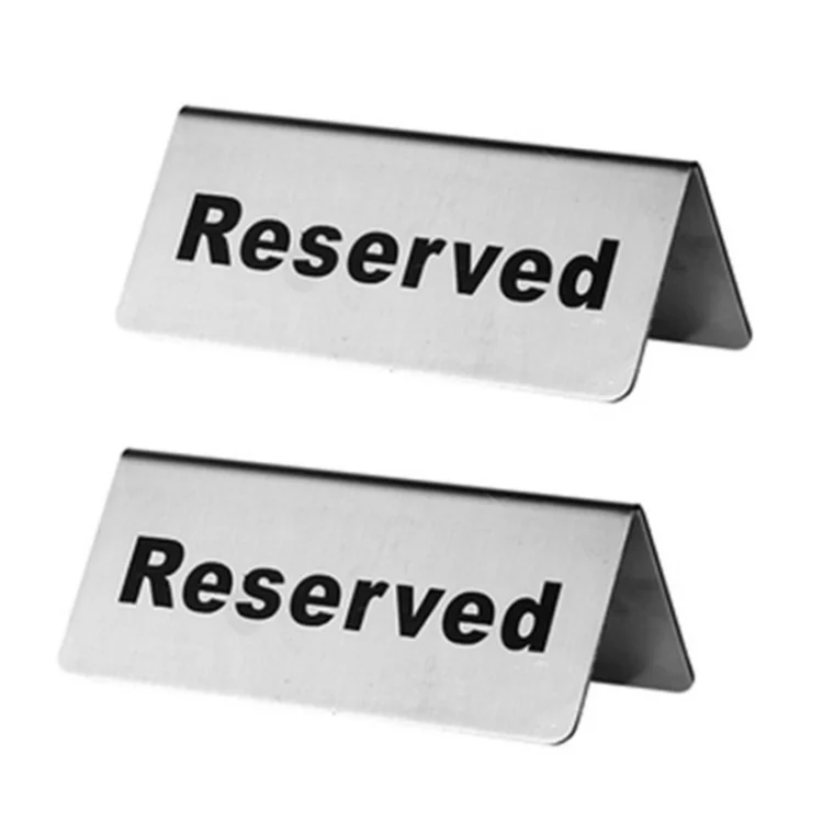 TBD0603909401.webp Stainless Steel Hotel Table Countertop Card - Image 1